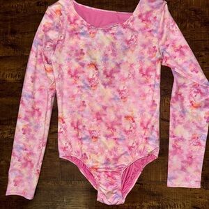 - New Cat & Jack Pink and Yellow Bodysuit with Long Sleeves gymnastic